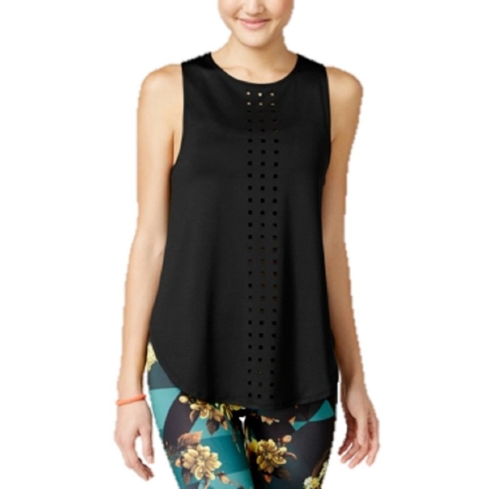 Energie Active Juniors' Lark Laser-Cutout Tank Top, Size Juniors XL